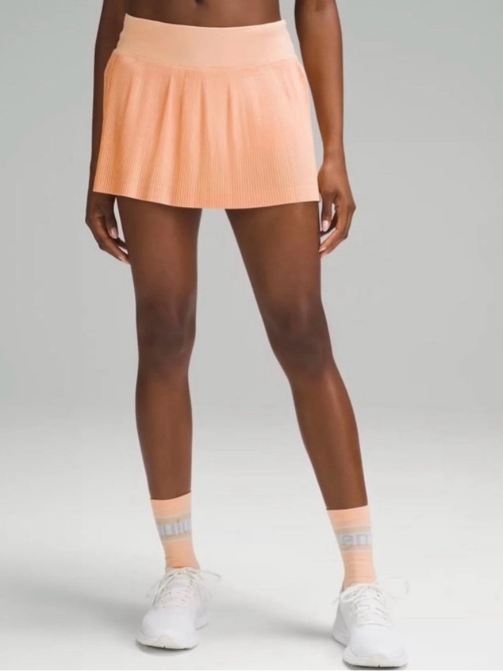 Lululemon Pleat To Street Skort Peach Orange Tennis Preppy Skirt Pickleball 12